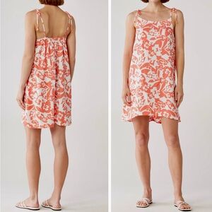 BILLABONG So Coy Minidress Coral & White Floral Mini Dress